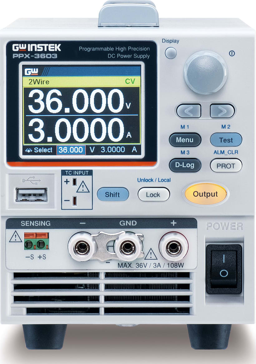 Instek PPX-3603 - Programmable, High Precision DC Power Supply (36V / 3A / 108W)