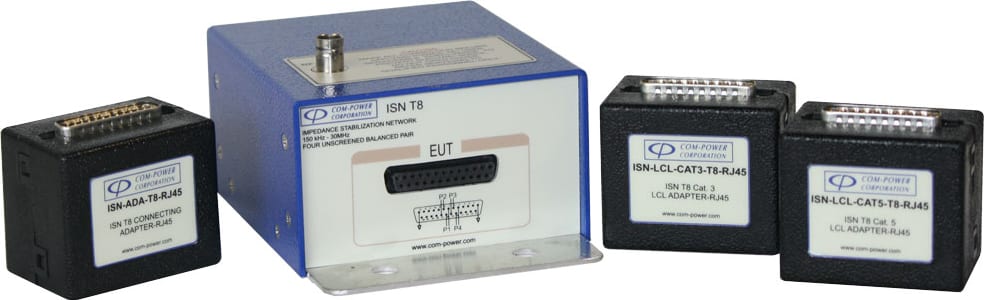 Com-Power ISN-T8 - Impedance Stabilization Network : One, two, four, Unshielded Balanced Pair, CAT-3, CAT-5