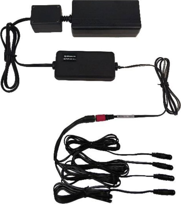 Dranetz ISOFLEX-MHXLU4P Isolated probe power supply with wall adapter and interchangeable plugs