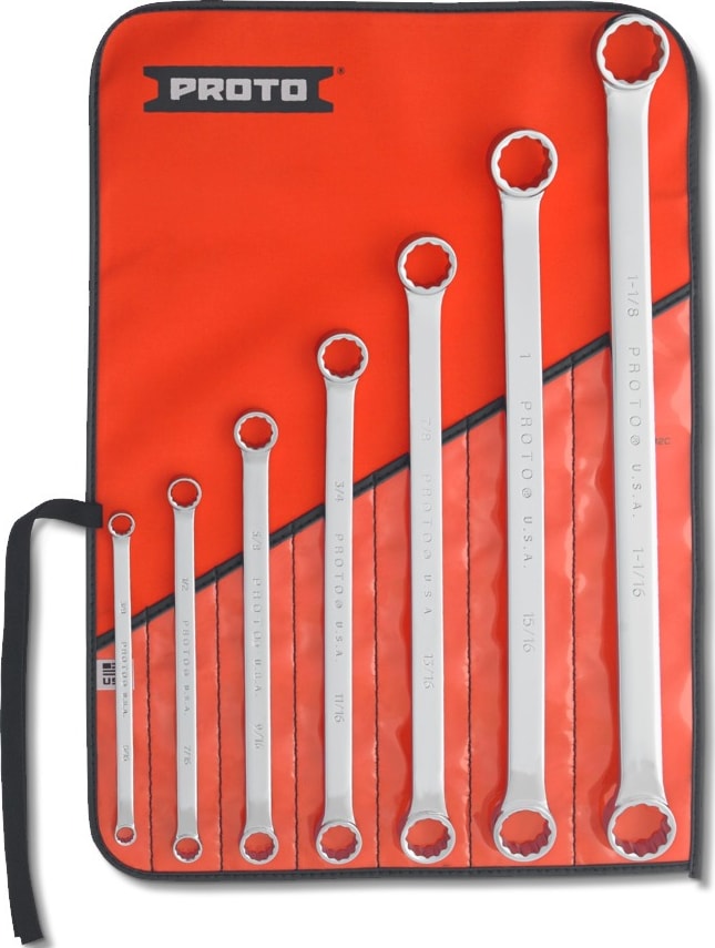 Proto J1100R - Box Wrench Set, 7 pc, 5/16' thru 1-1/8'