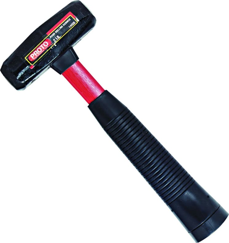 Proto J1443G - Hammer, Hand Drilling, 3lb Head, 1-5/8in Diameter, Steel, Fiberglass Handle, 11-5/8in OAL