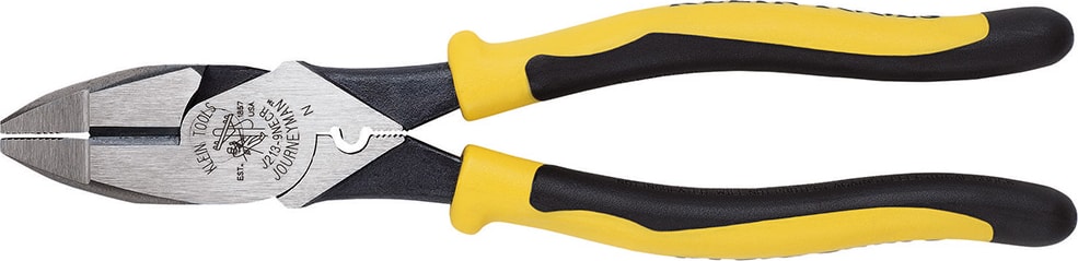 Klein Tools J213-9NECR - Journeyman™ Pliers Connector Crimp Side Cut 9-Inch