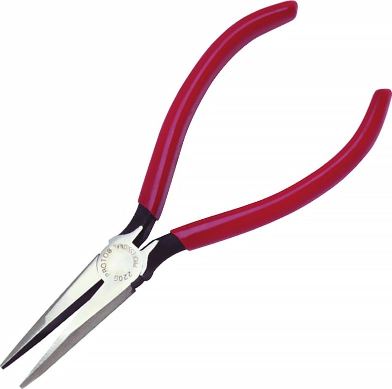 Proto J229-03G - Pliers, Needle Nose, Serrated Jaw, 5-5/8' OAL, Plain Grip Handle, Steel