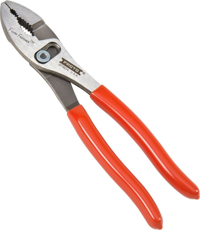 Proto J276GXL - Slip Joint Pliers with Grip, Shear Type Cutter, Flush Fastener, XL Series, 6-1/2in OAL