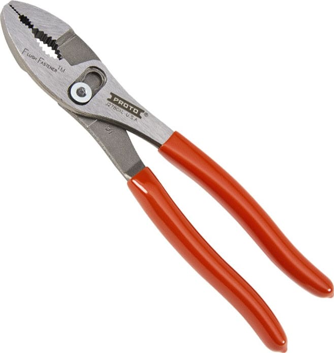 Proto J278GXL - Slip Joint Pliers with Grip, Shear Type Cutter, Flush Fastener, XL Series, 8in OAL