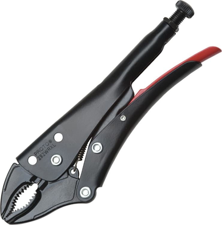 Proto J293WRXL - Pliers with Cutter, Locking Curved Wide Jaw, 1-1/4in Capacity, 5-40/64in OAL