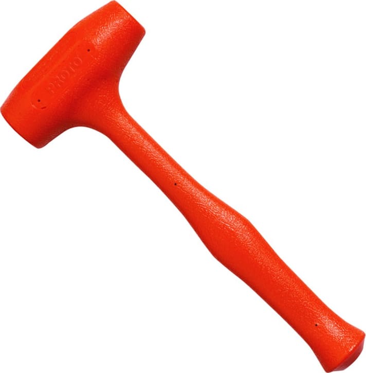 Proto J57-532 - Dead-Blow Hammer, 24oz Head, 1-11/32 x 1-45/64in Face Diameter, Orange, 13-1/4in OAL