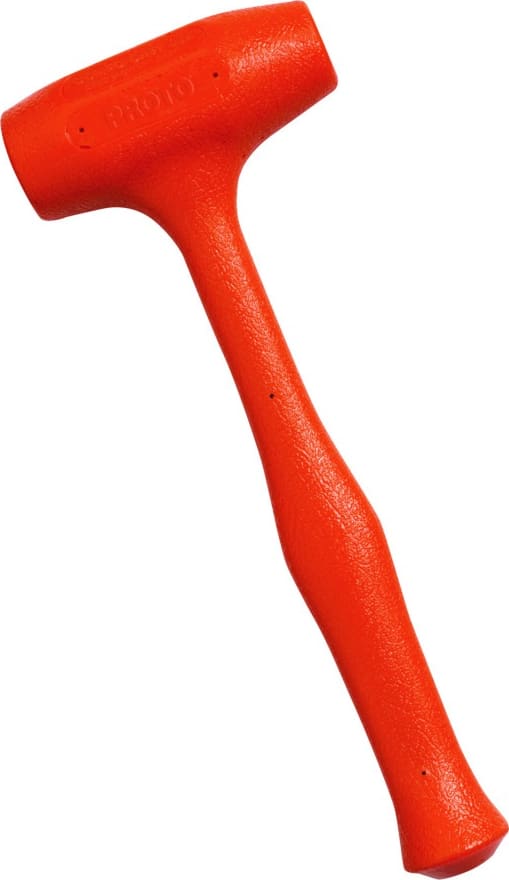Proto J57-534 - Dead-Blow Hammer, 56oz Head, 1-61/64-2-13/32in Face Diameter, Orange, 15-19/20in OAL