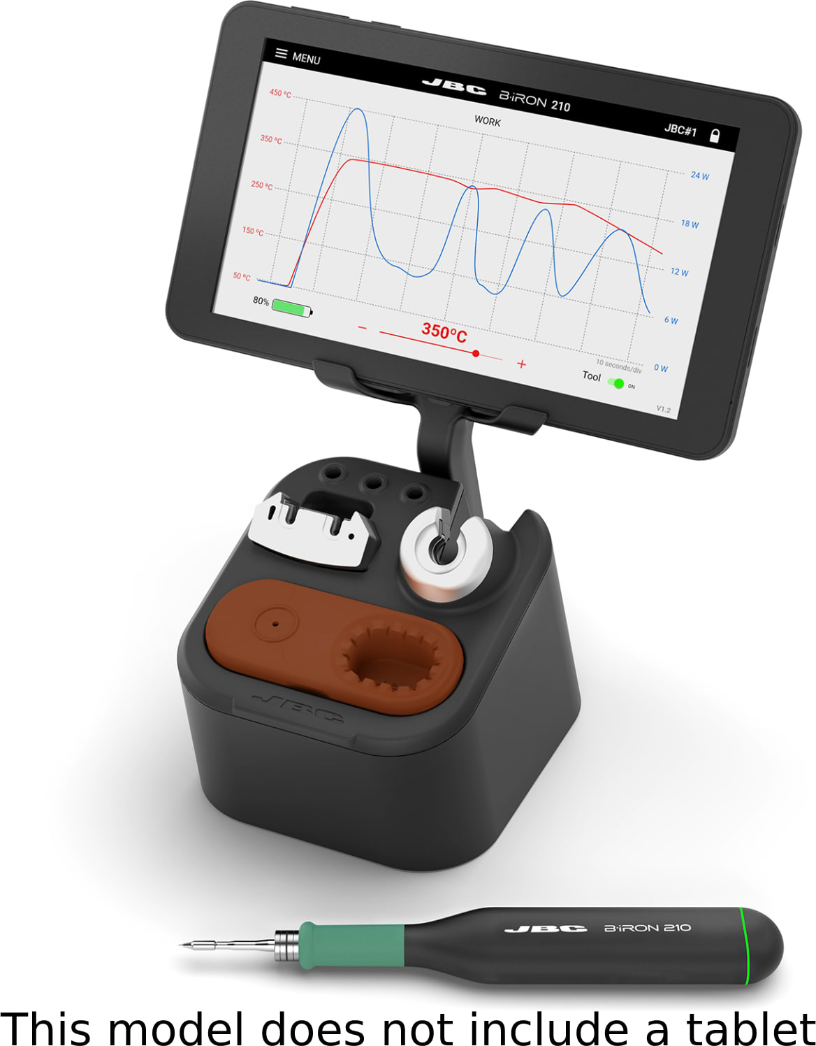 JBC B-IRON 210 - Rechargeable, Battery Power Soldering Station with B210 Handle (WITHOUT TABLET)