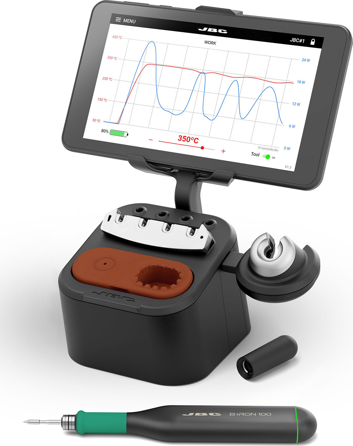 JBC B-IRON 100 STATION - Soldering Station with Battery Powered/Rechargeable Iron (Part # BIL-5A)
