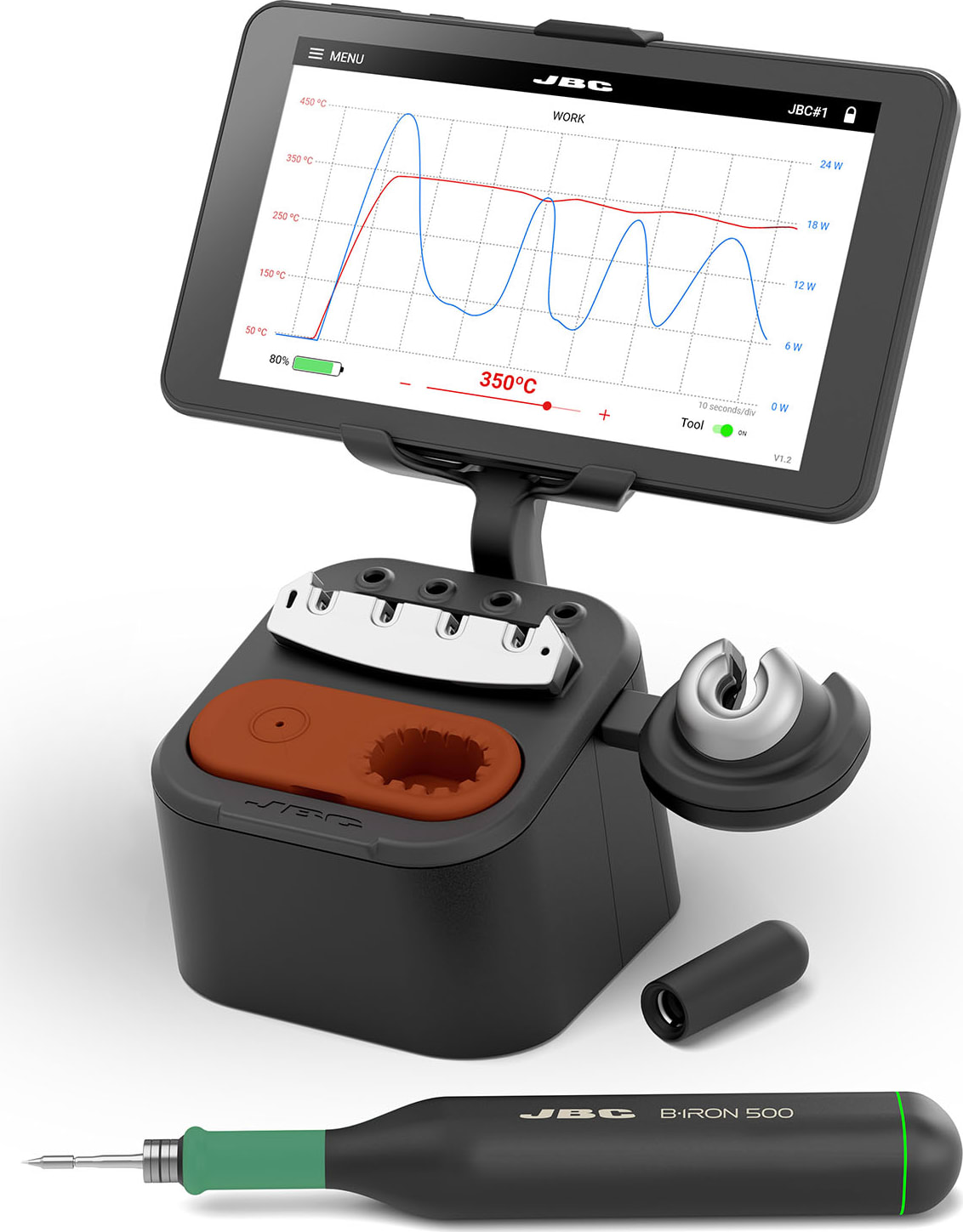 JBC B-IRON 500 STATION - Soldering Station with Battery Powered/Rechargeable Iron (Part# BIS-5A)