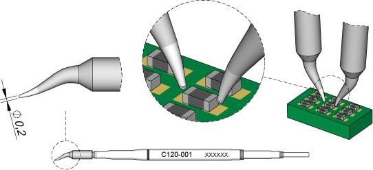 JBC C120001 - Cartridge Dual in Line 0.2mm