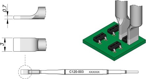 JBC C120003 - Blade Cartridge Ø 3