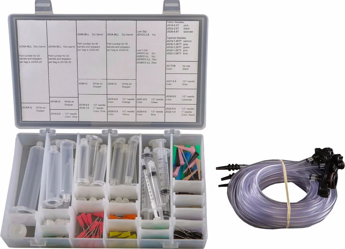 Jensen Global JG120A - Dispensing Tip and Syringe Kit with X-Series Adapters