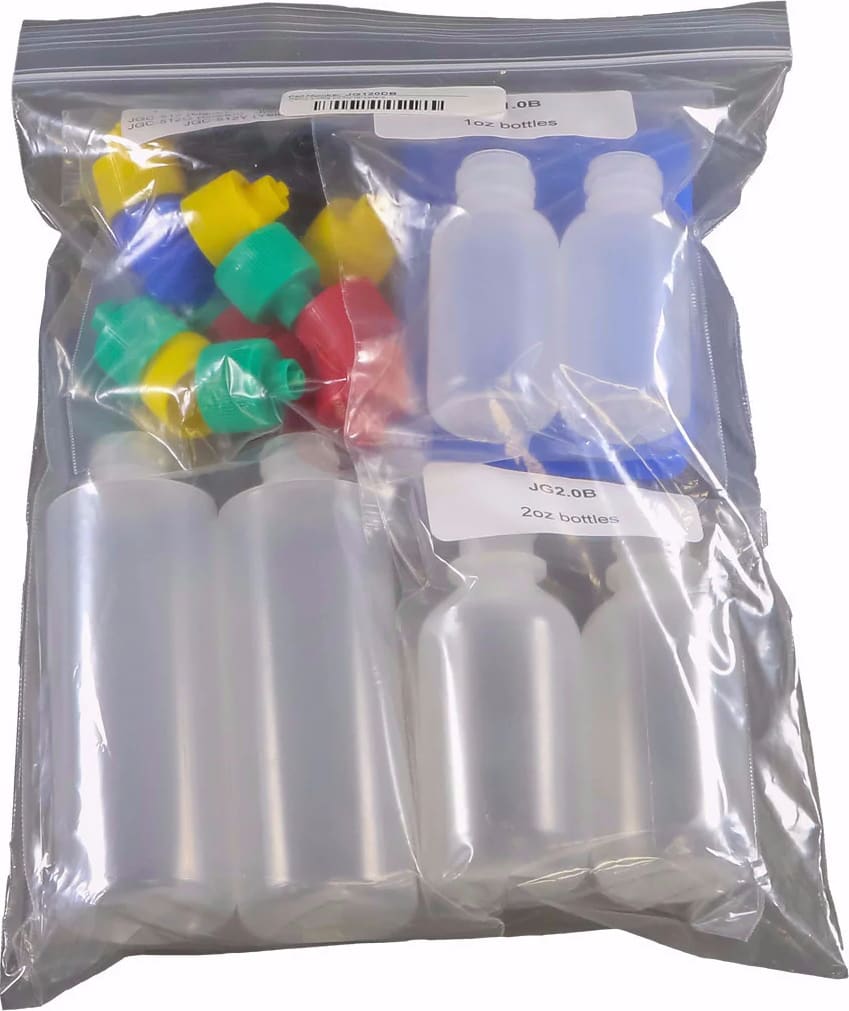 Jensen Global JG120DB - Dispensing Bottle Kit with Caps
