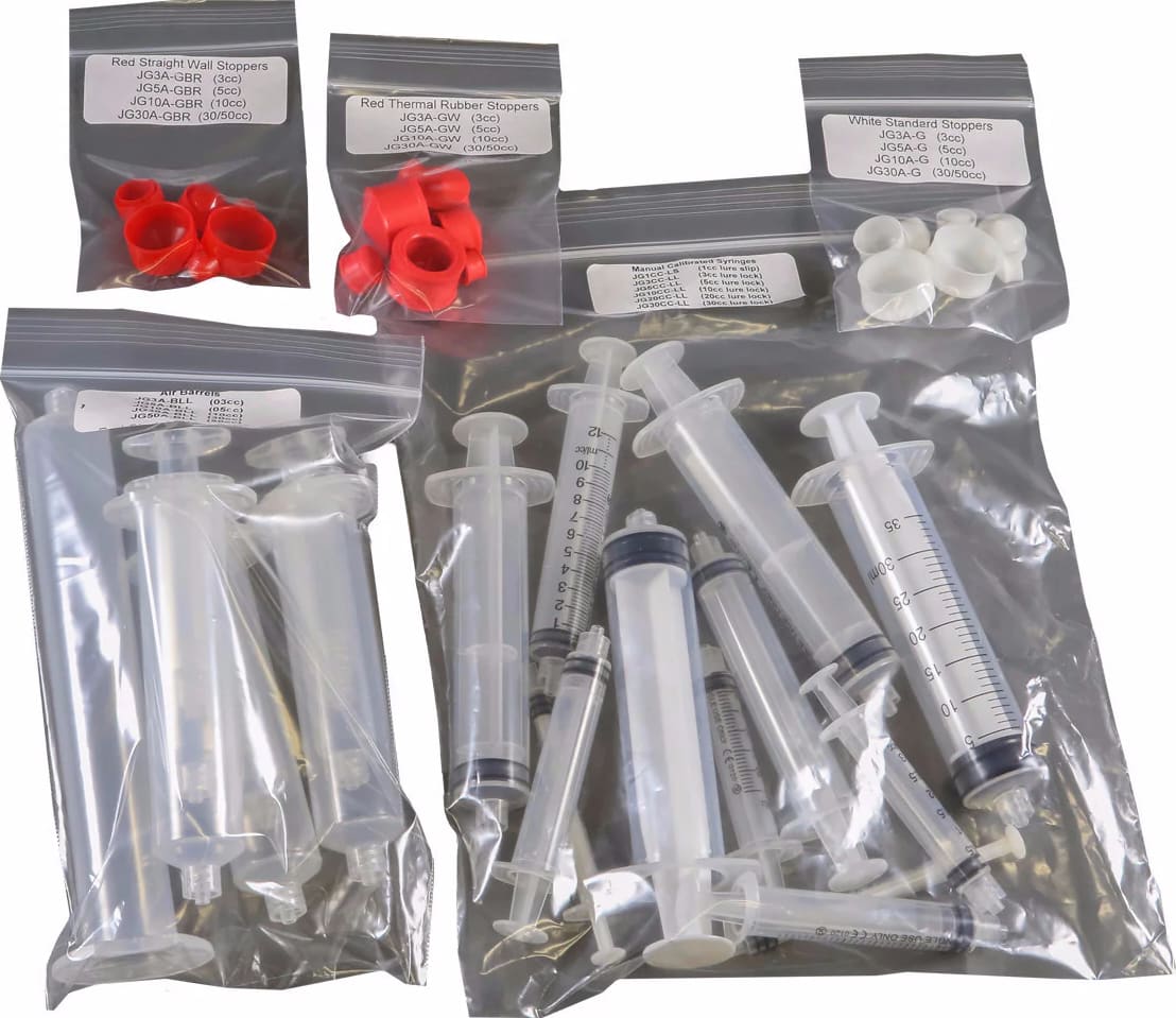 Jensen Global JG120DS - Small Air/Manual Syringe Kit (3, 5,10, 30)