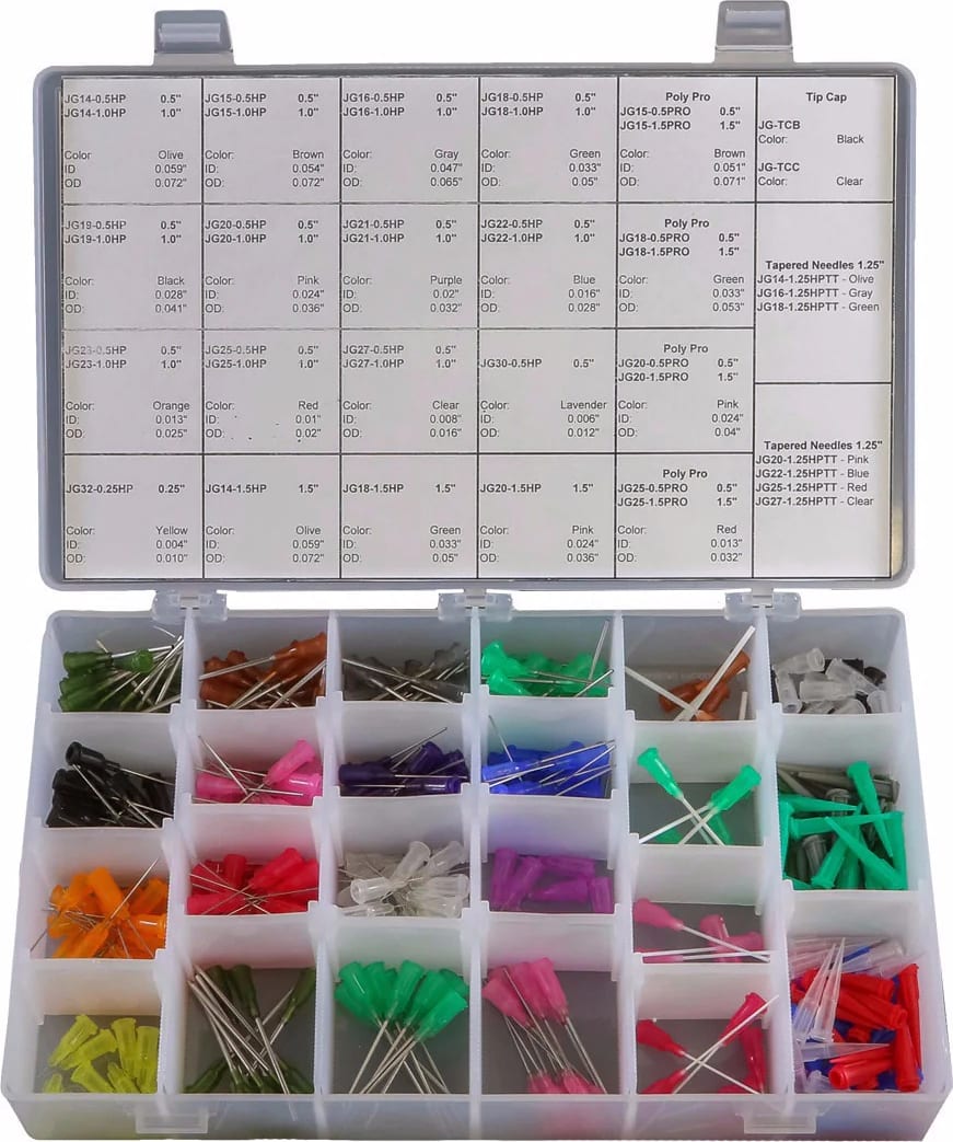 Jensen Global JG120NK-NT - Large 445 Piece NT Premium Series Dispensing Tip Kit