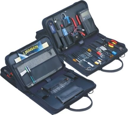 Jensen Tools JTK-4400WB - Deluxe Telcom Installation Kit in Double Black Ballistic Case