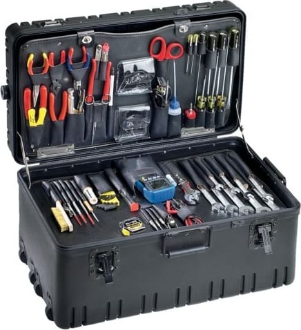 Jensen Tools JTK-91LW - Inch Electro-Mech. Installer's Kit in Roto-Rugged Wheeled Case