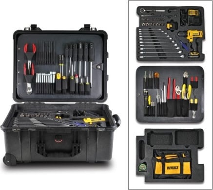 Jensen Tools JTK-1012 - Electro-Mechanical/Industrial Kit in Mil-Standard Wheeled Case