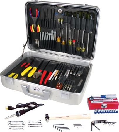Jensen Tools JTK-17A - Electronics MRO Tool Kit, General 18' x 13' x 6' Aluminum Case, w/Pallets