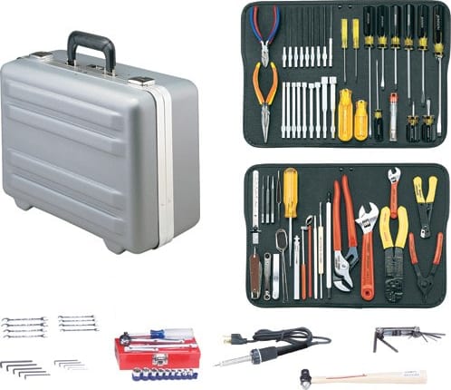 Jensen Tools JTK-17LHXP - Electronics MRO Tool Kit, Gray, 8' Deep, Deluxe Poly Case