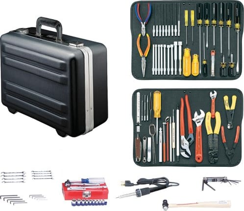 Jensen Tools JTK-17LXP - Electronics MRO Tool Kit, Black, 5' Deep, Regular Deluxe Poly Case