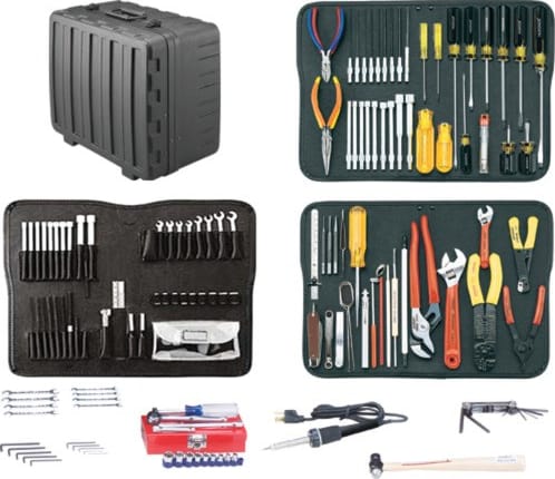 Jensen Tools JTK-17RRT3 - Electronics MRO Tool Kit, Inch/Metric, 10' X-Rugged Rota-Tough Case