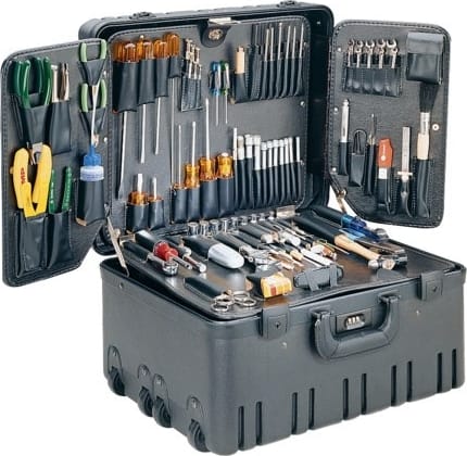 Jensen Tools JTK-3605 - Master Field Service Toolkit w/ 10' Deep Wheeled Roto Rugged Case