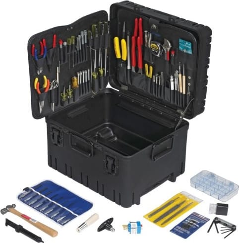Jensen Tools JTK-87RLC - Kit in 12' Roto Rugged Wheeled Case w/ Recessed Latches