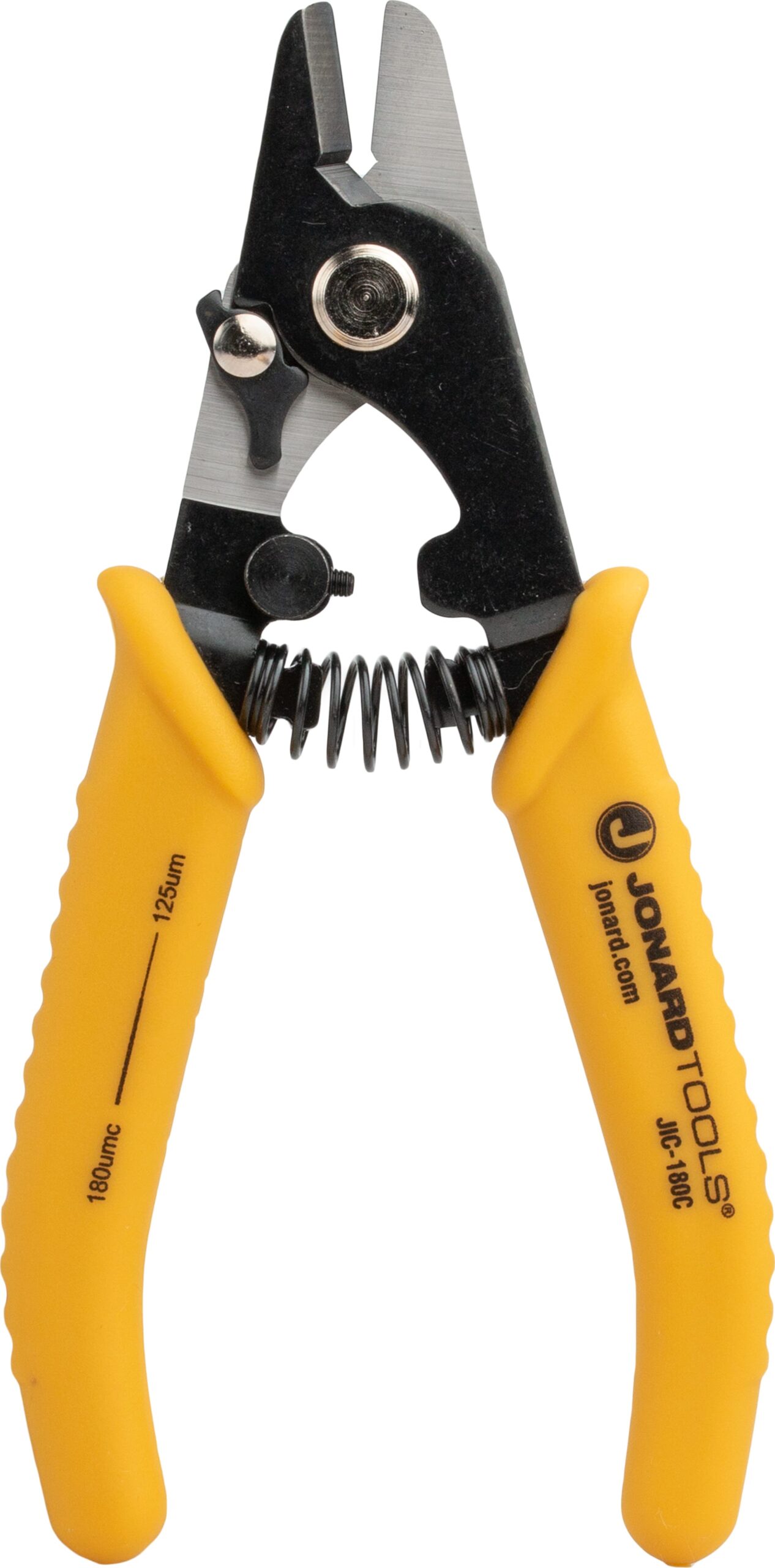 Jonard JIC-180C - Fiber Optic Stripper, 5' L, 180 Micron, Strip, TPR Handles, Yellow