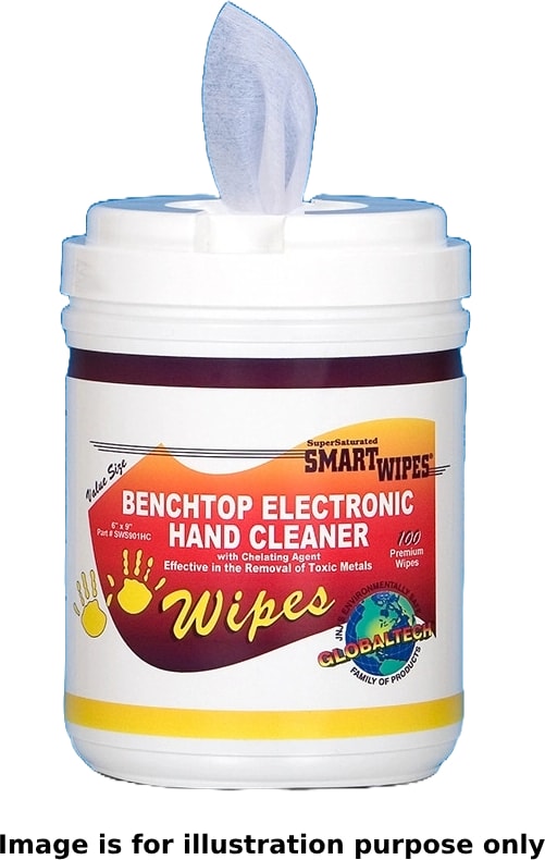 JNJ Industries FR901HC-12 - Benchtop Electronic Hand Cleaner Saturated Wipes, 6' x 9', 100 Wipes/Pack