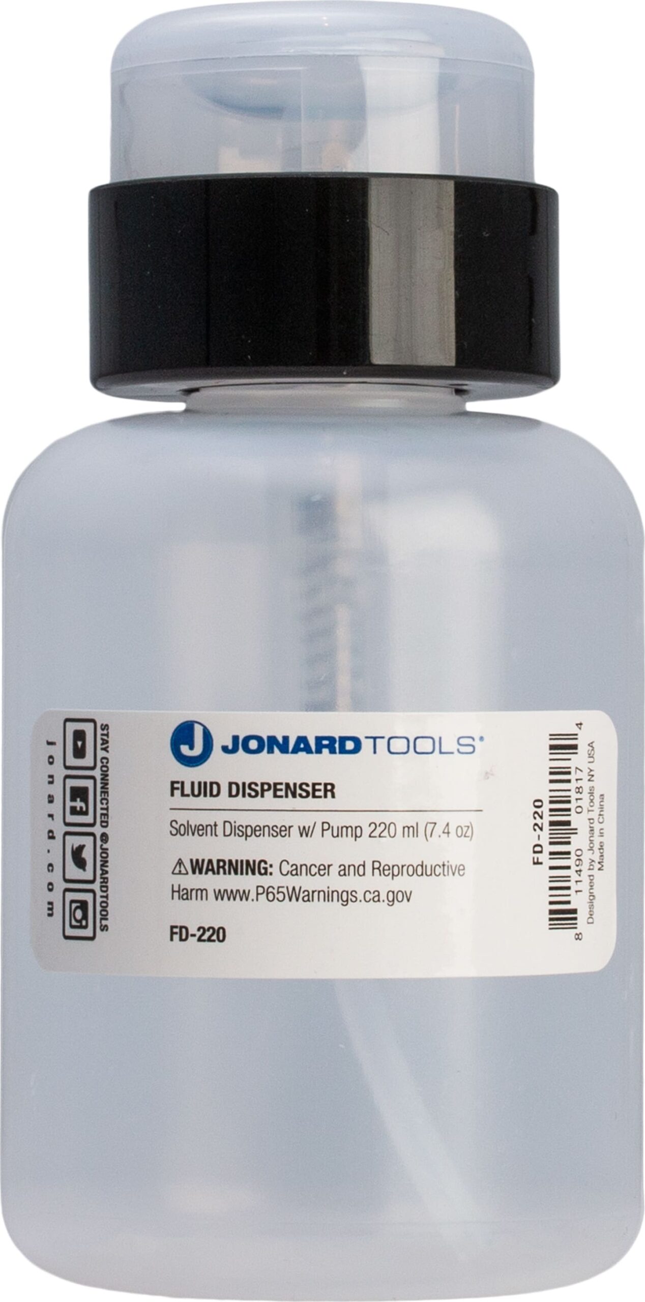 Jonard FD-220 - Fluid Dispenser, 220ml, For Fiber Cleaning