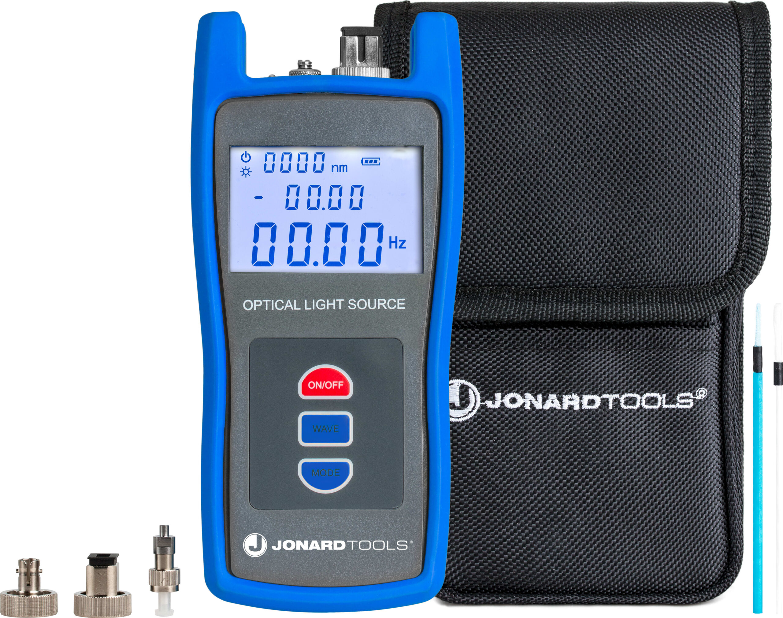 Jonard FLS-50 - Optical Light Source with FC/LC/SC Adapters For PC/UPC Connectors