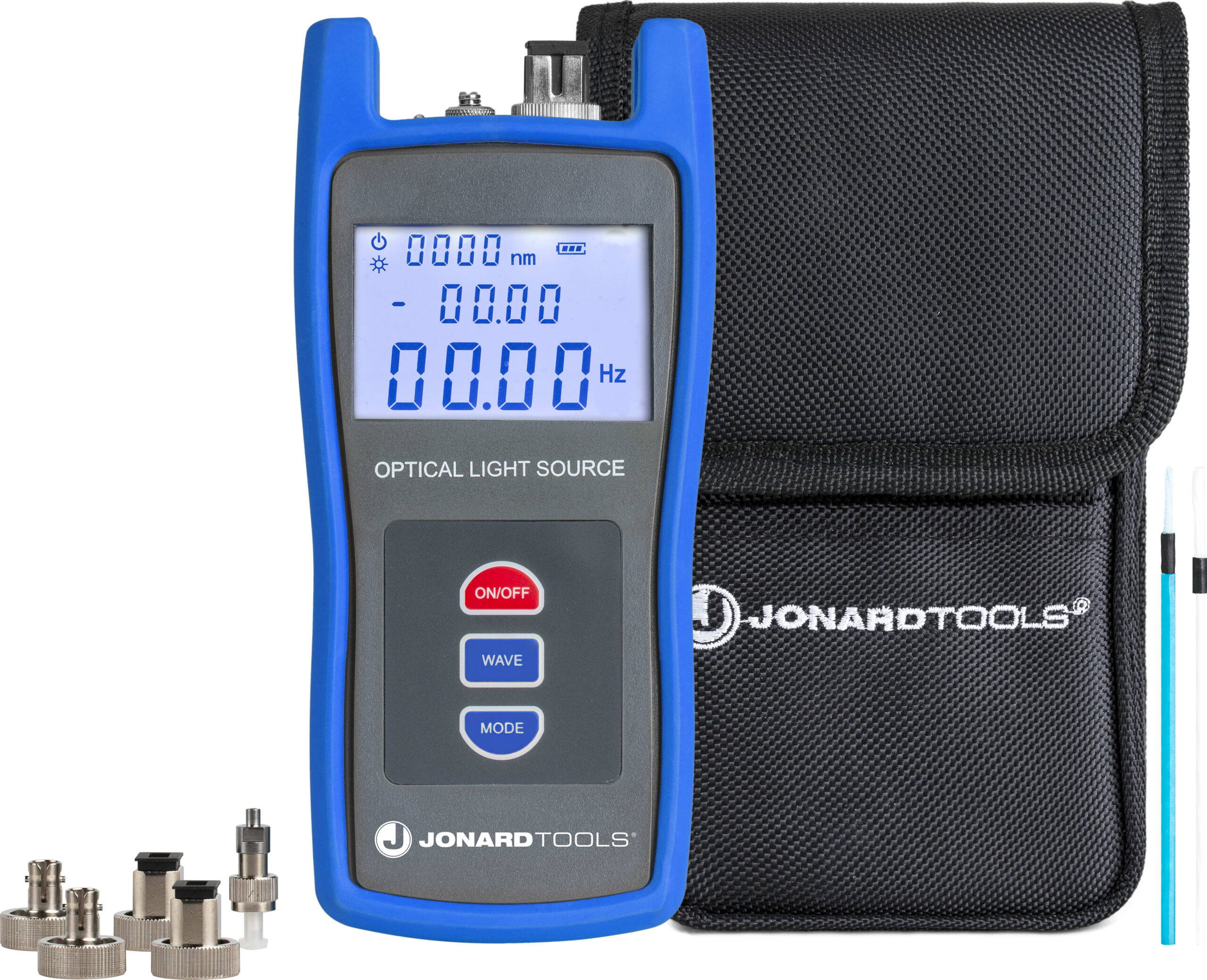 Jonard FLS-55 - Multi-mode & Single-mode Fiber Optic Light Source with FC/LC/SC (PC/UPC) Adapters