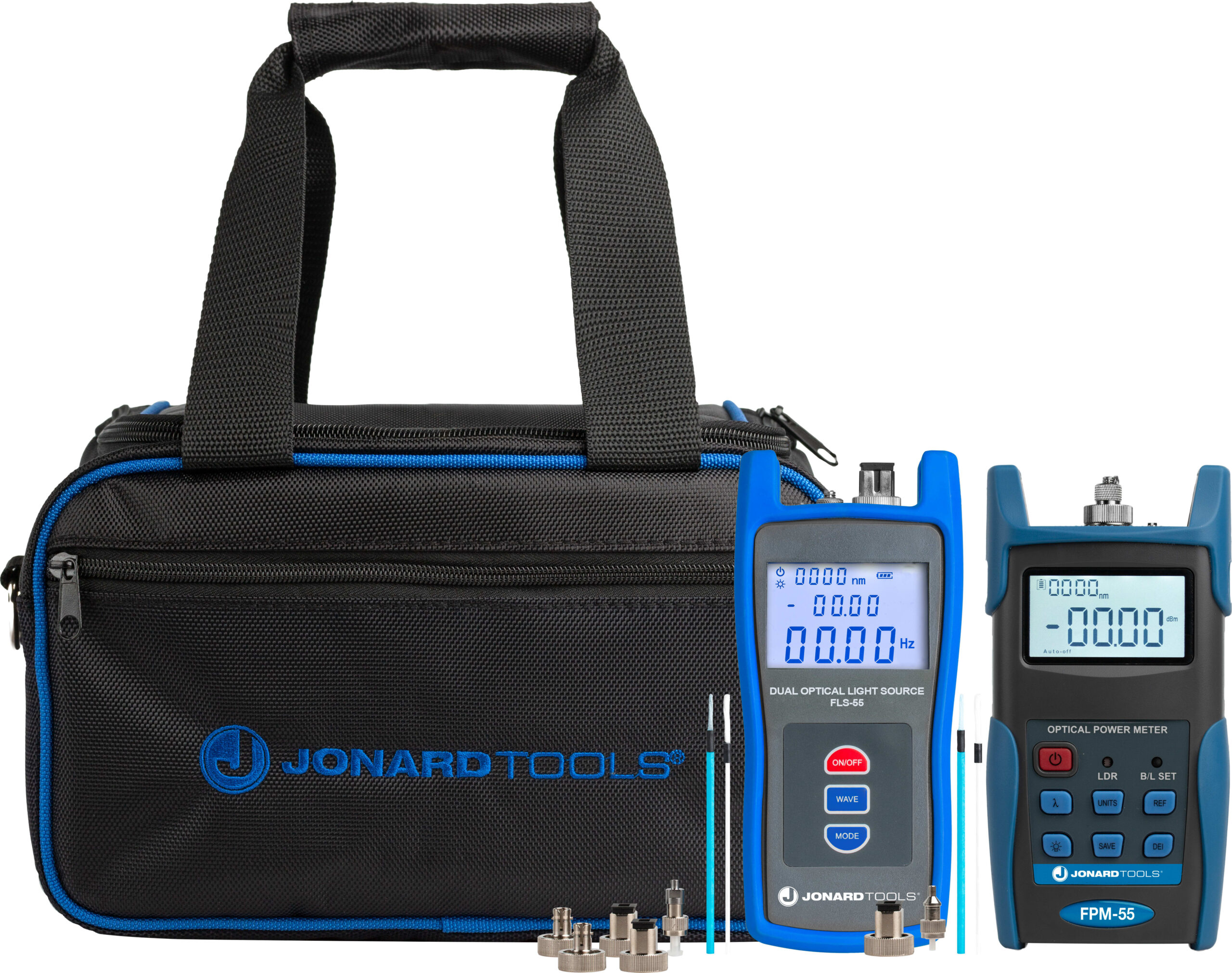 Jonard FPL-5555 - Fiber Power Meter w/ Data Storage & SM/MM Optical Light Source Kit