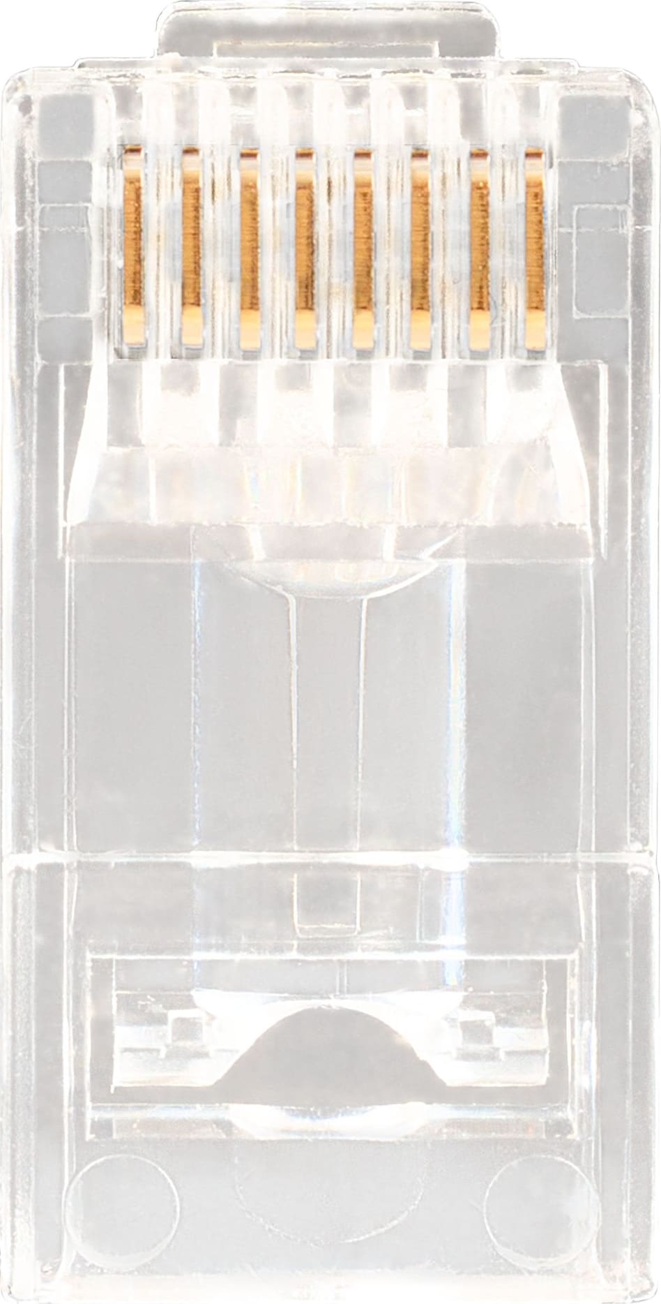 Jonard RJ456AUS-100 Unshielded RJ45 Passthrough Connector for CAT6A Cable, 100/Pack