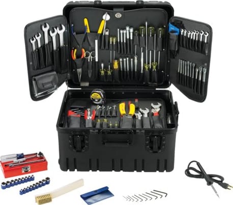 Jensen Tools JTK-88SP - Inch/MM Electro-Mechanical Kit Roto Rugged Wheeled HD Military Case