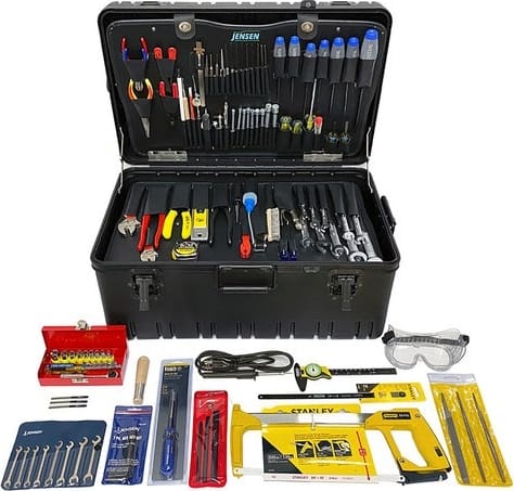 Jensen Tools JTK-93LW - Inch Electro-Mech. Service Kit in Roto-Rugged Wheeled Case