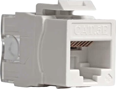 Jonard K-5EJ/5 - Jack, Ethernet, CAT5e, RJ45, White, 5/Pkg, Keystone Jacks Series