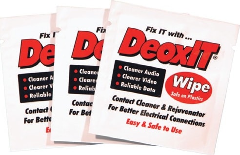 CAIG K-D1W-50 - DeoxIT Contact Cleaner Wipes, 100% Solution, 50 Individual Wipes, D-Series