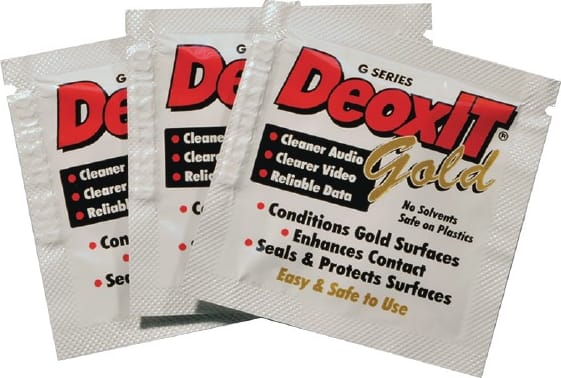 CAIG K-G1W-25 - DeoxIT Gold Wipes, 100% Solution, 25 Individual Wipes