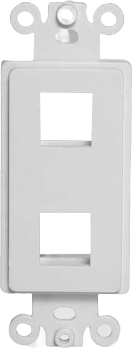 Jonard K-M2/3 - Screw-in Mount, Single Gang, Dual, 7' L, UL, White, 3/Pkg, Keystone Jacks Series