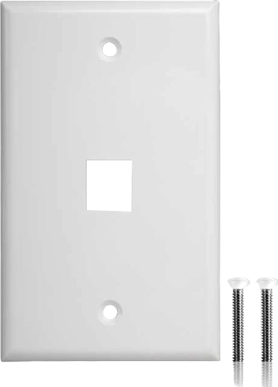 Jonard K-W1/10 - Wall Plate, Single Gang, 1 Port, 10/Pkg, Keystone Jacks Series