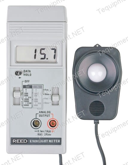 Reed K7020 Light Meter, 2000/5000/50,000 Lux