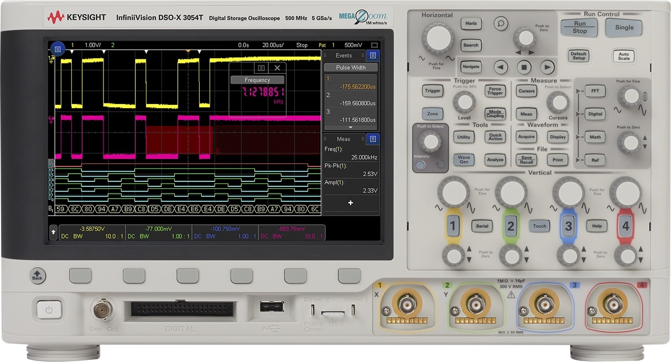 Keysight DSOX3054T - Digital Oscilloscope (500 MHz / 4 Channels)
