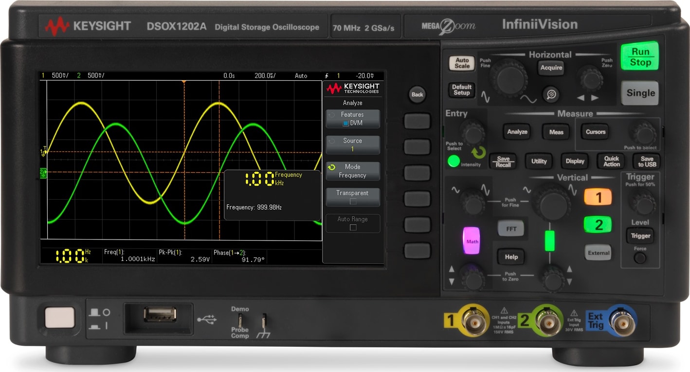 Keysight DSOX1202A - Digital Oscilloscope (70 MHz / 2 Channel)