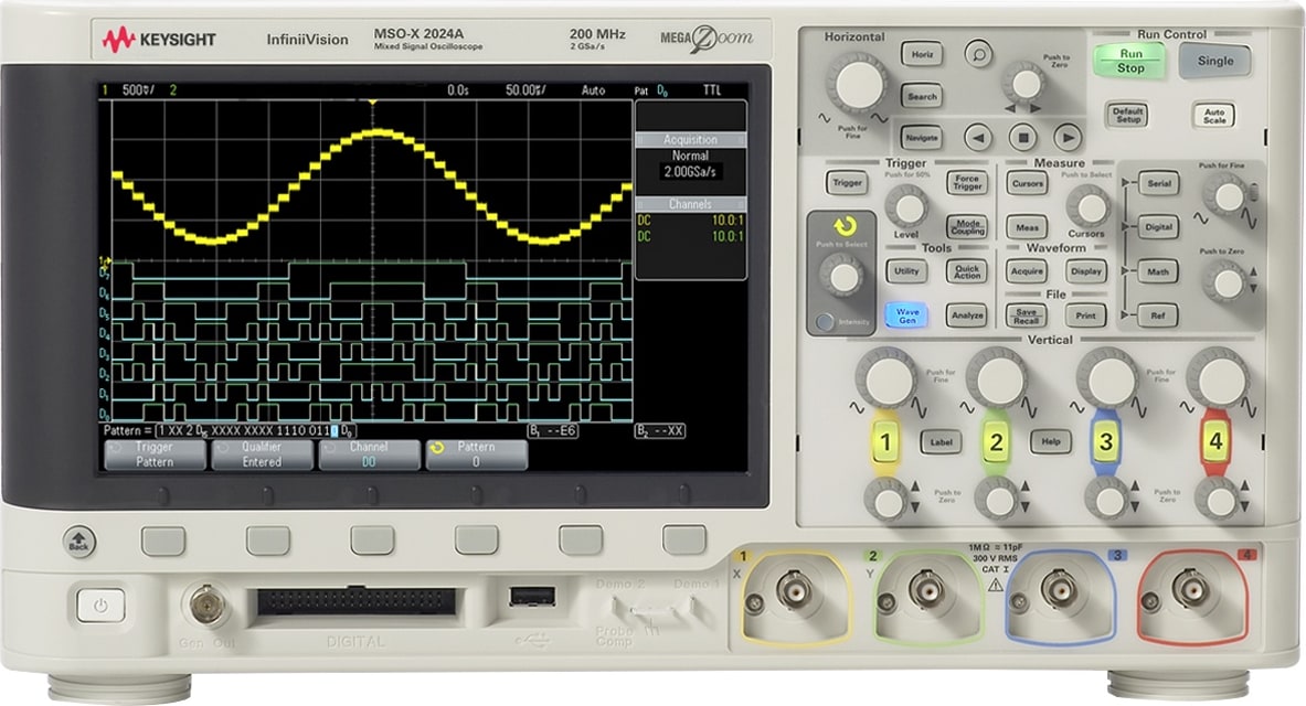 Keysight DSOX2024A - Digital Oscilloscope (200 MHz / 4 Channel)