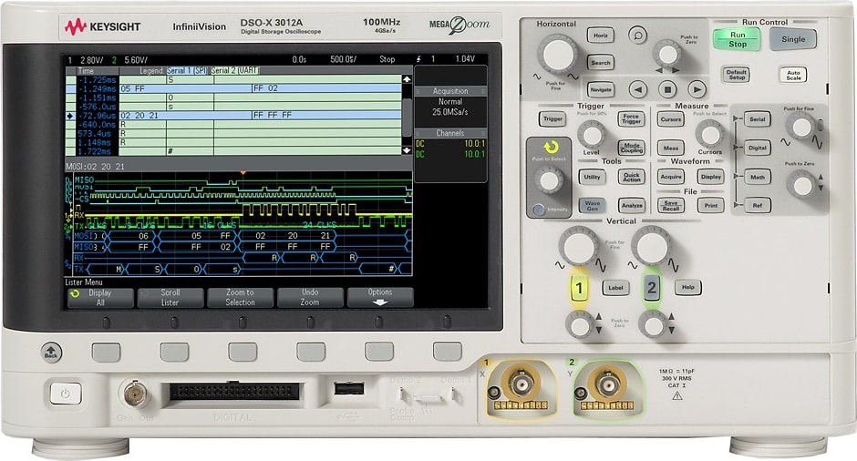 Keysight DSOX3012A - Digital Oscilloscope (100 MHz / 2 Channels)