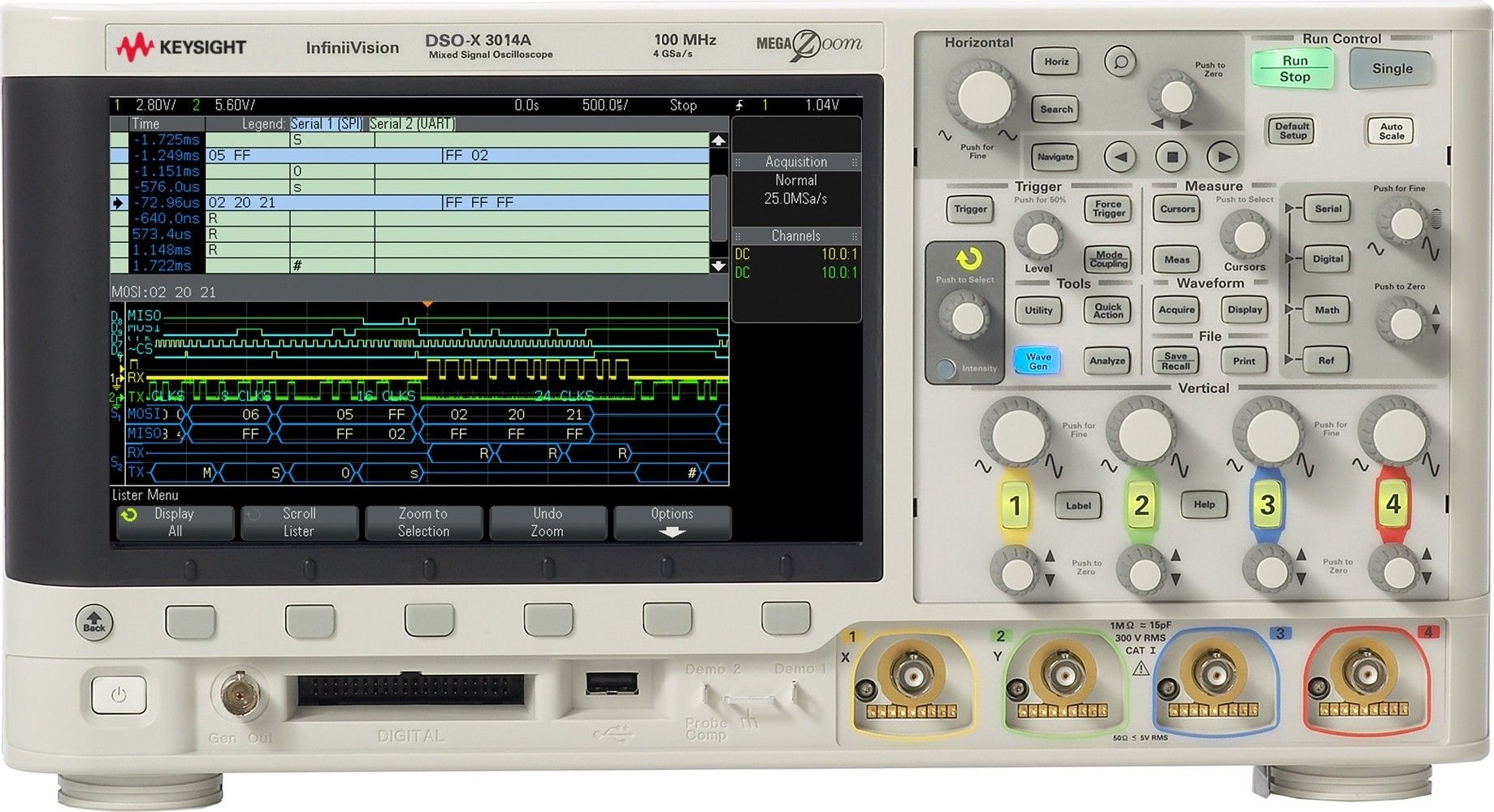 Keysight DSOX3014A - Digital Oscilloscope (100 MHz / 4 Channels)